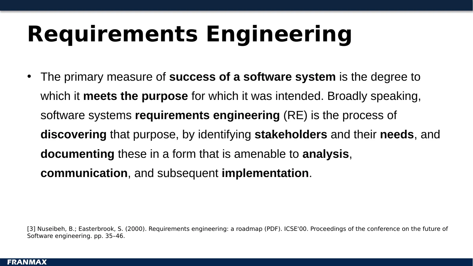 Requirements Engineering