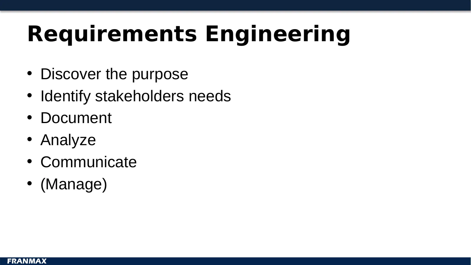 Requirements Engineering