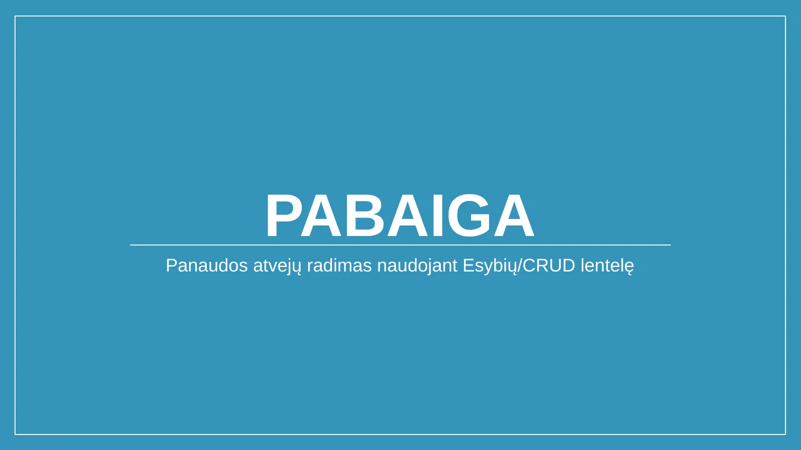 Pabaiga