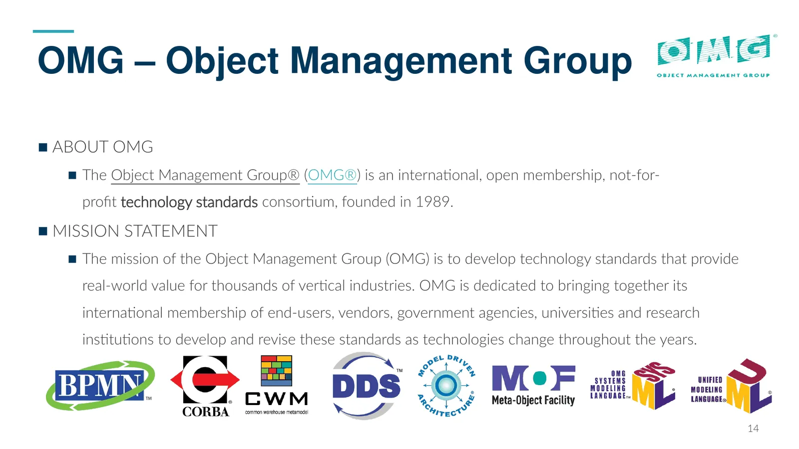 OMG – Object Management Group